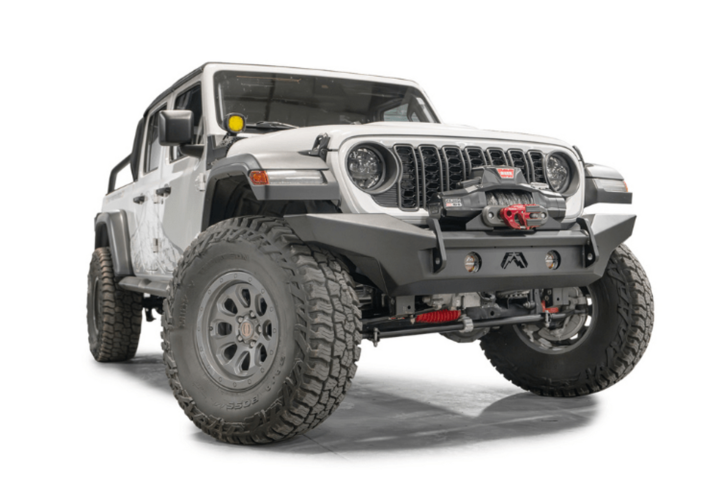 Fab Fours Lifestyle Winch Bumper JL24-B5051-1 3/4th Width Front Bumper No Guard 2020-2025 Jeep Gladiator JT