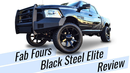 Fab Fours FF15-R3251-1 Ford F150 2015-2017 Black Steel Elite Front Bumper No Guard with Tow Hooks