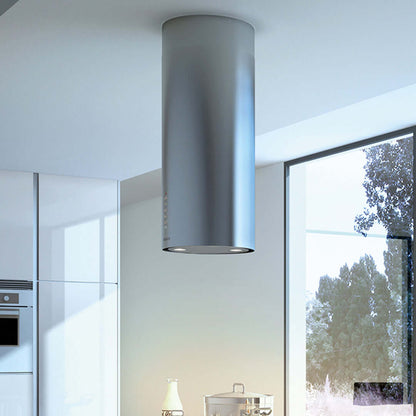 Faber Cylindra Isola 15 in. Island Mount Range Hood in Stainless Steel (CYLNIS15SS600) - CYLNIS15SS600