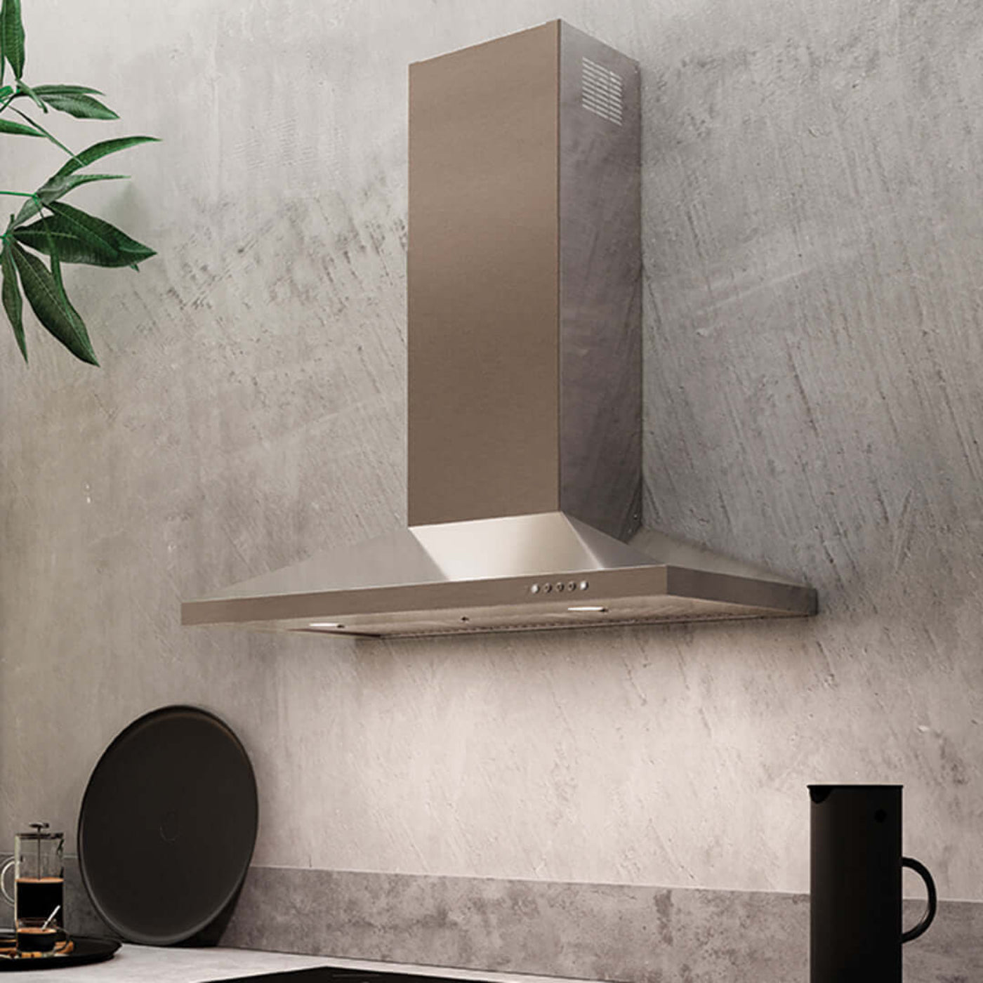 Faber Dama Wall Mount Range Hood with Sizing Options in Stainless Steel - DAMA30SSV