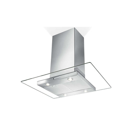 Faber Glassy Isola 36 in. Island Mount Range Hood in Stainless Steel - GLASIS36SSV