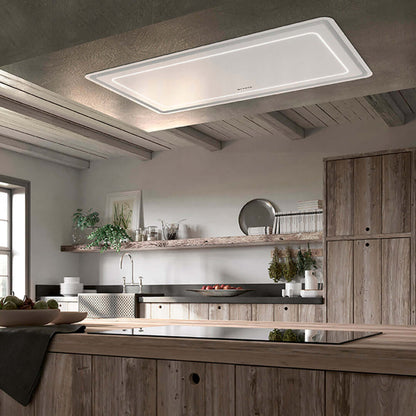 Faber High-Light 36 in. White Matte Island Canopy Range Hood - HILTIS36WHNB