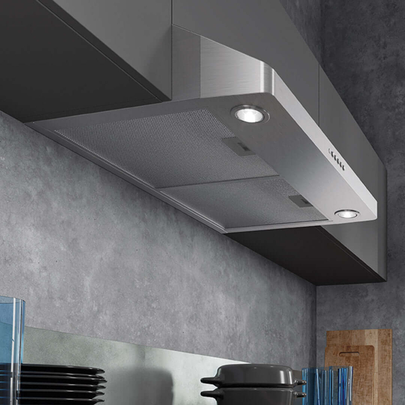 Faber Levante II Under Cabinet Range Hood with Size Options in Stainless Steel - LEVT30SS395
