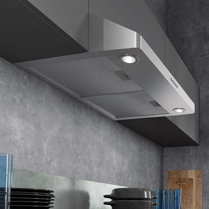 Faber Levante II Under Cabinet Range Hood with Size Options in Stainless Steel - LEVT30SS395