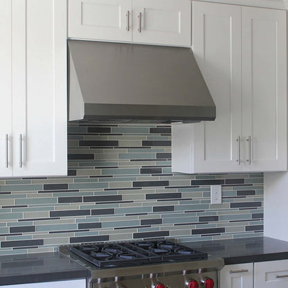 Faber Maestrale 10 Wall Mount Range Hood with Size Options in Stainless Steel - MAES3010SS600-B