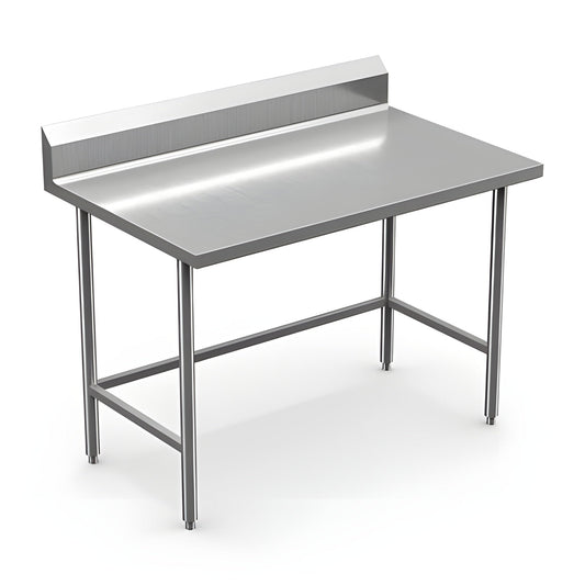 Winholt 30" x 60" All Welded Stainless Steel Knock-Down Table with Backsplash - DTBB-3060-HKD