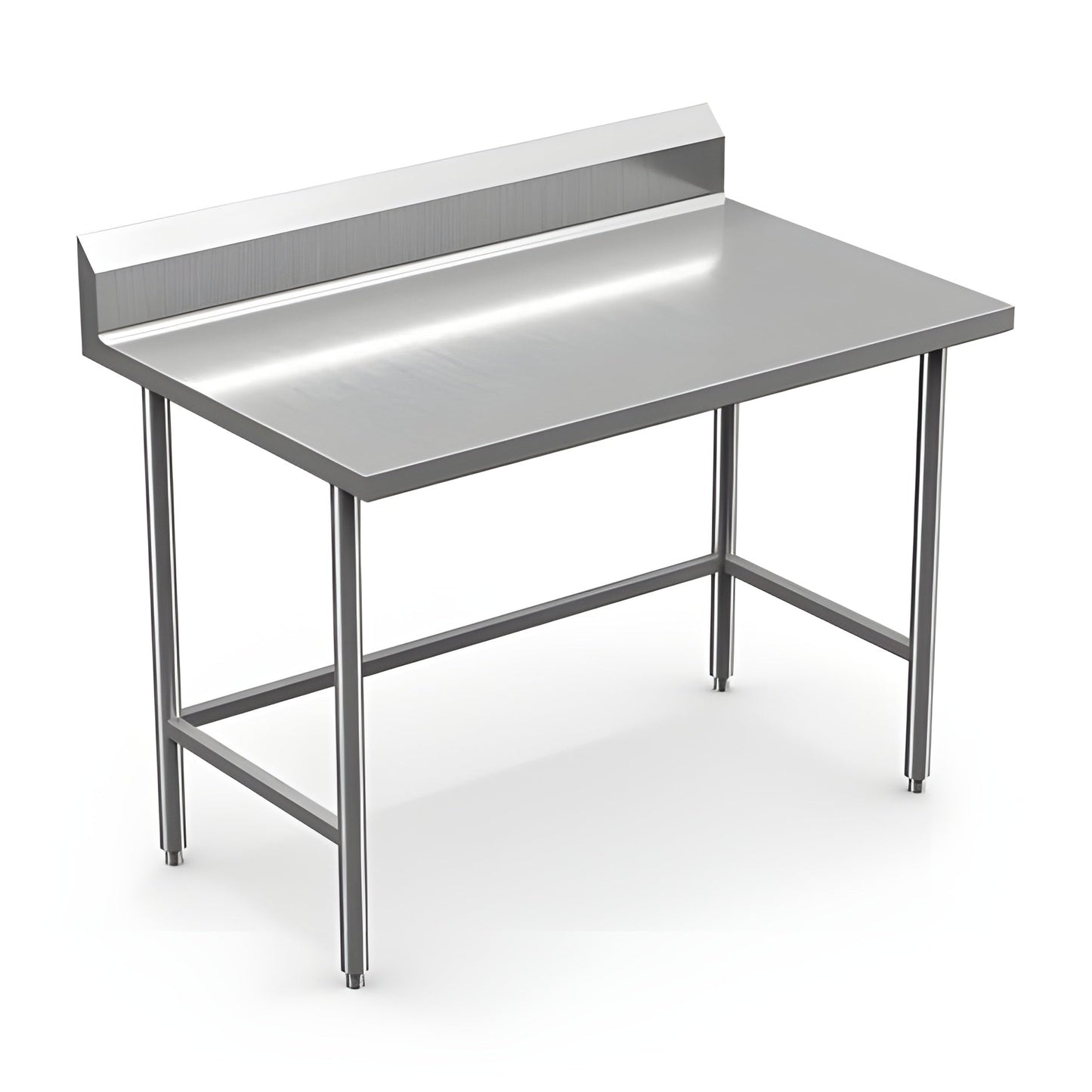 Winholt 30" x 60" All Welded Stainless Steel Knock-Down Table with Backsplash and Undershelf - DTSBB-3060-HKD