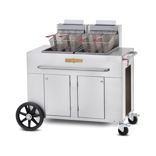 Crown Verity  40 lb. Double Tank Natural Gas Outdoor Fryer - 180,000 BTU - CV-PF-2NG