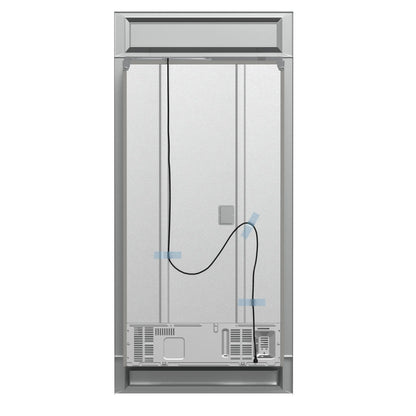 Forno Moena 36-Inch French Door 19.2 cu. ft Refrigerator with Modern Decorative Grille in Stainless Steel (FFRBI1820-40MG)