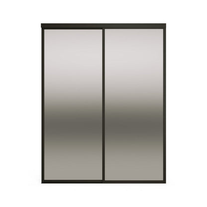 Doors22 80x96 Glass Sliding Room Divider Frosted 2 panels - RDB80x96frosted