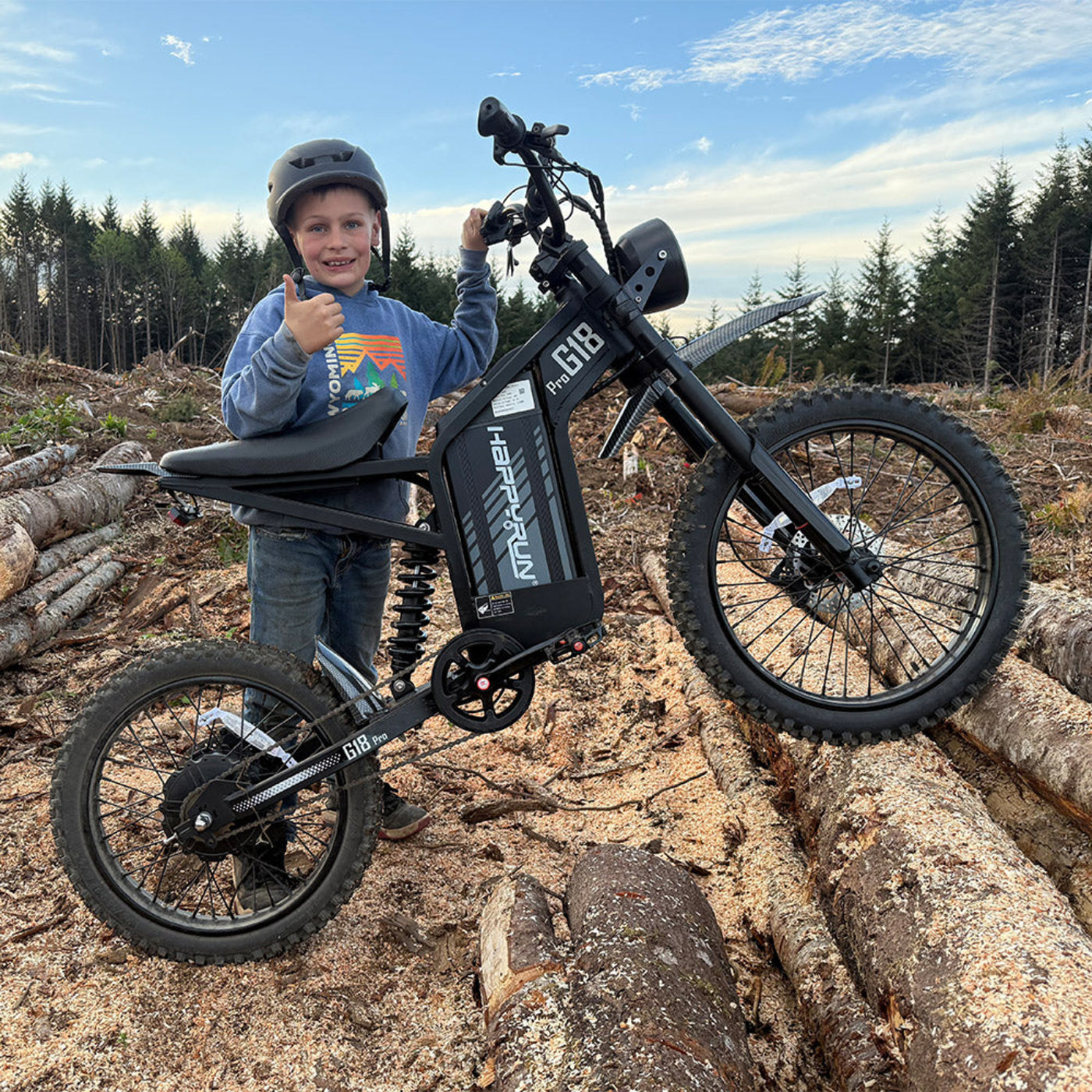 HappyRun Electric Dirt Bike G18 Pro - G18Pro-black