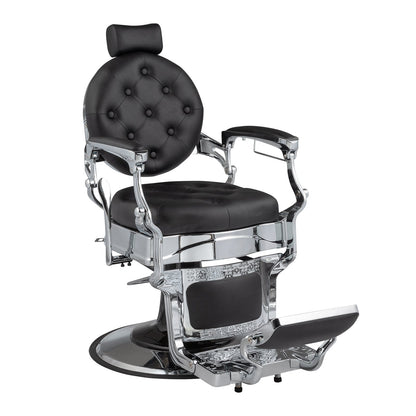 OmySalon BC1602 Vintage Style Heavy Duty Hydraulic Recline Barber Chair - G59000499