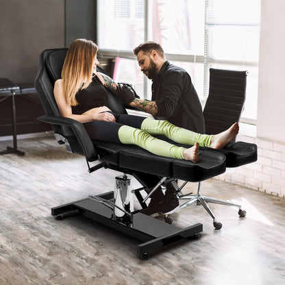 OmySalon HTBS 71in Professional 360 Degree Rotating Hydraulic Height Adjustable Facial Massage Tattoo Bed with 2 Adjustable Split Legs - A0259G59000638