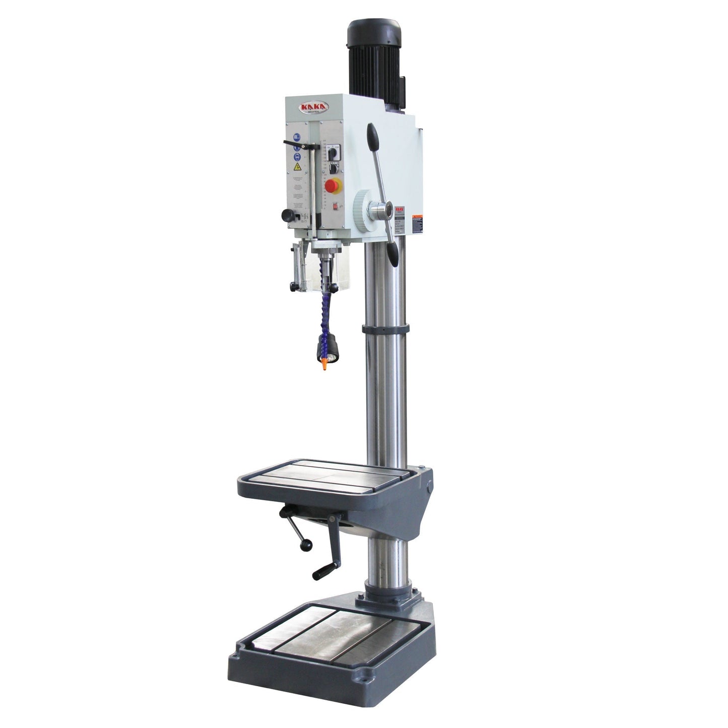 KAKA INDUSTRIAL Gear Head Vertical Drill Press, 2.2kW 220V 3-Phase, 8-Speed (108-1800 RPM), 40mm Max Drilling,5.9inches Spindle Travel,MT4 Taper,DRO Depth Control GD-40 - 190004V220
