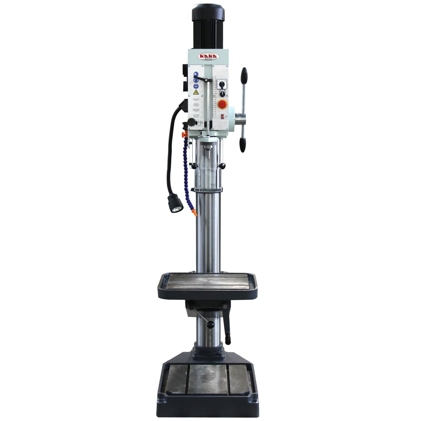 KAKA INDUSTRIAL Gear Head Vertical Drill Press, 2.2kW 220V 3-Phase, 8-Speed (108-1800 RPM), 40mm Max Drilling,5.9inches Spindle Travel,MT4 Taper,DRO Depth Control GD-40 - 190004V220
