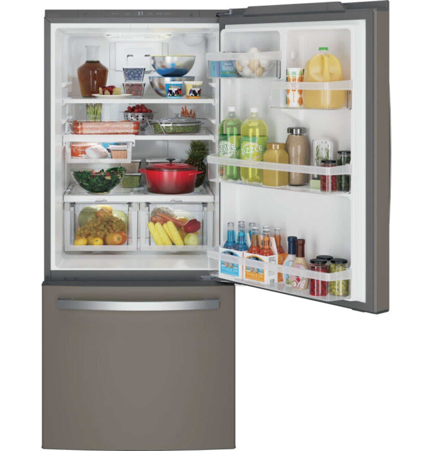 GE Appliances 21.0 Cu. Ft. Bottom-Fingerprint Resistant Slate - GDE21EMKES