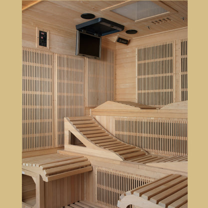 Golden Designs "Monaco" 6 Person Ultra Low EMF Far IR Sauna - DYN-6996-01 Elite