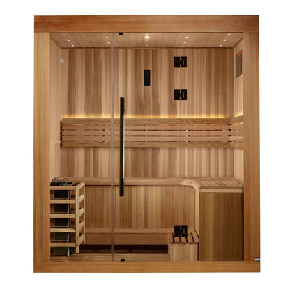 Golden Designs Updated "Copenhagen" 3 Person Traditional Sauna - GDI-7389-02