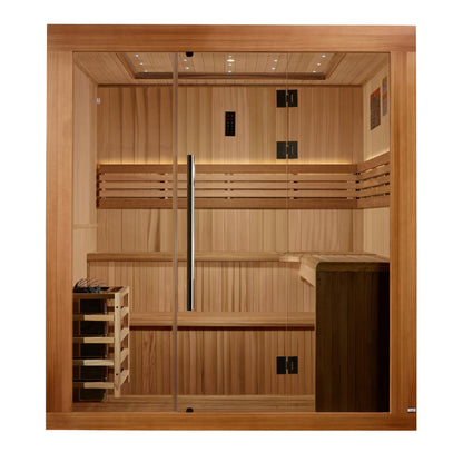 Golden Designs Updated "Osla" 6 Person Traditional Sauna  - GDI-7689-02