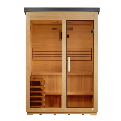 Golden Designs "Arlberg" 3 Person Traditional Outdoor Steam Sauna - Flat Roof  - GDI-8003-01