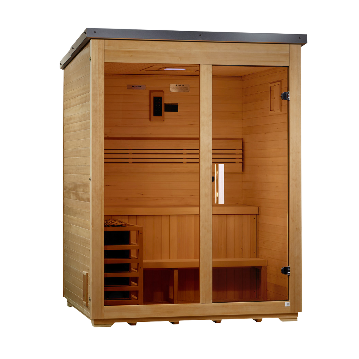Golden Designs "Arlberg" 3 Person Traditional Outdoor Steam Sauna - Flat Roof  - GDI-8003-01