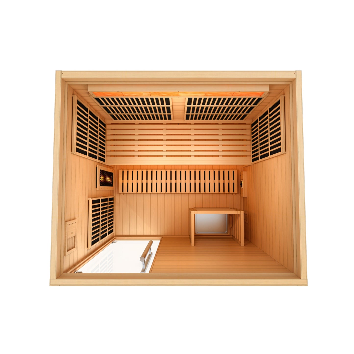 Golden Designs "Soria" 3 Person Hybrid Sauna (Indoor) Full Spectrum and Harvia Traditional Stove - GDI-8330-01