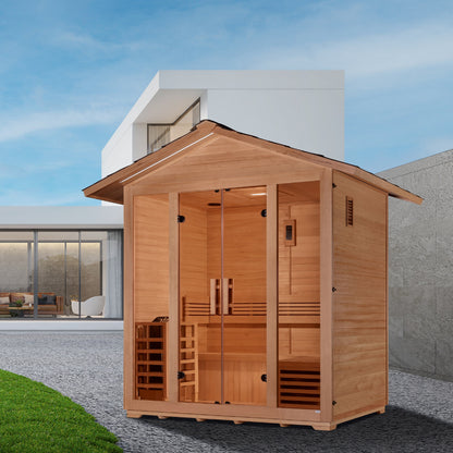 Golden Designs "Vorarlberg" 5 Person Traditional Outdoor Sauna  - GDI-8105-01