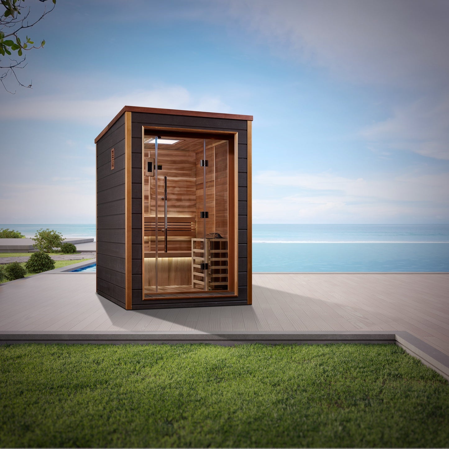 Golden Designs "Narvik" 2 Person Outdoor-Indoor Traditional Sauna  - GDI-8202-01