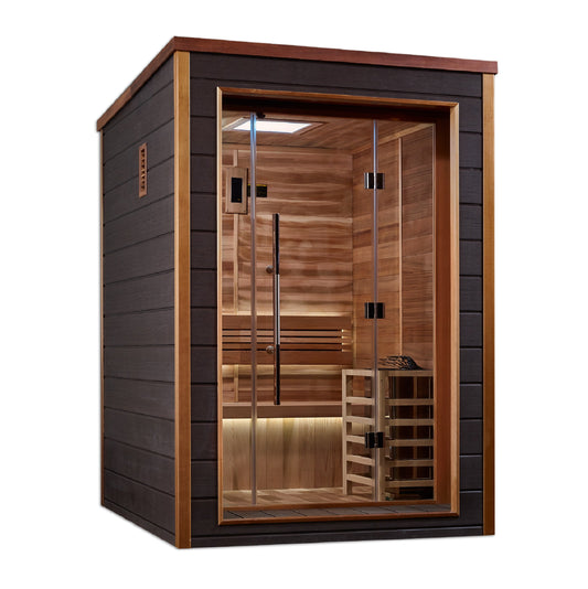 Golden Designs "Narvik" 2 Person Outdoor-Indoor Traditional Sauna  - GDI-8202-01