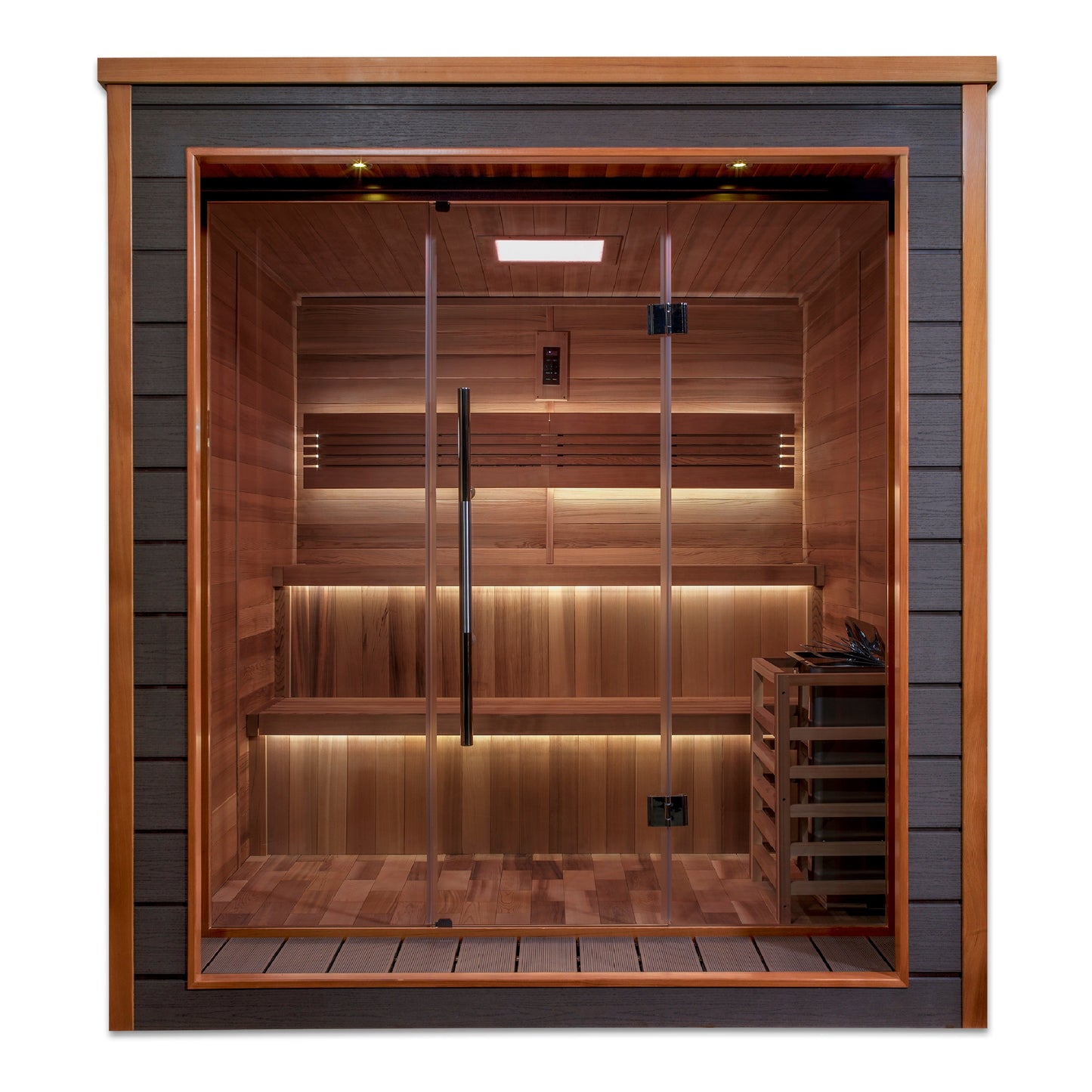 Golden Designs "Bergen" 6 Person Outdoor-Indoor Traditional Sauna  - GDI-8206-01