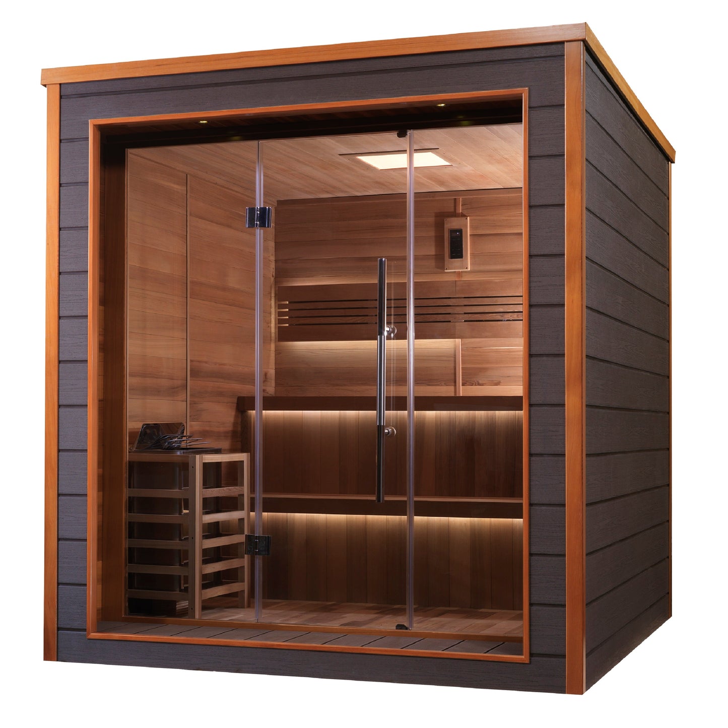 Golden Designs "Bergen" 6 Person Outdoor-Indoor Traditional Sauna  - GDI-8206-01