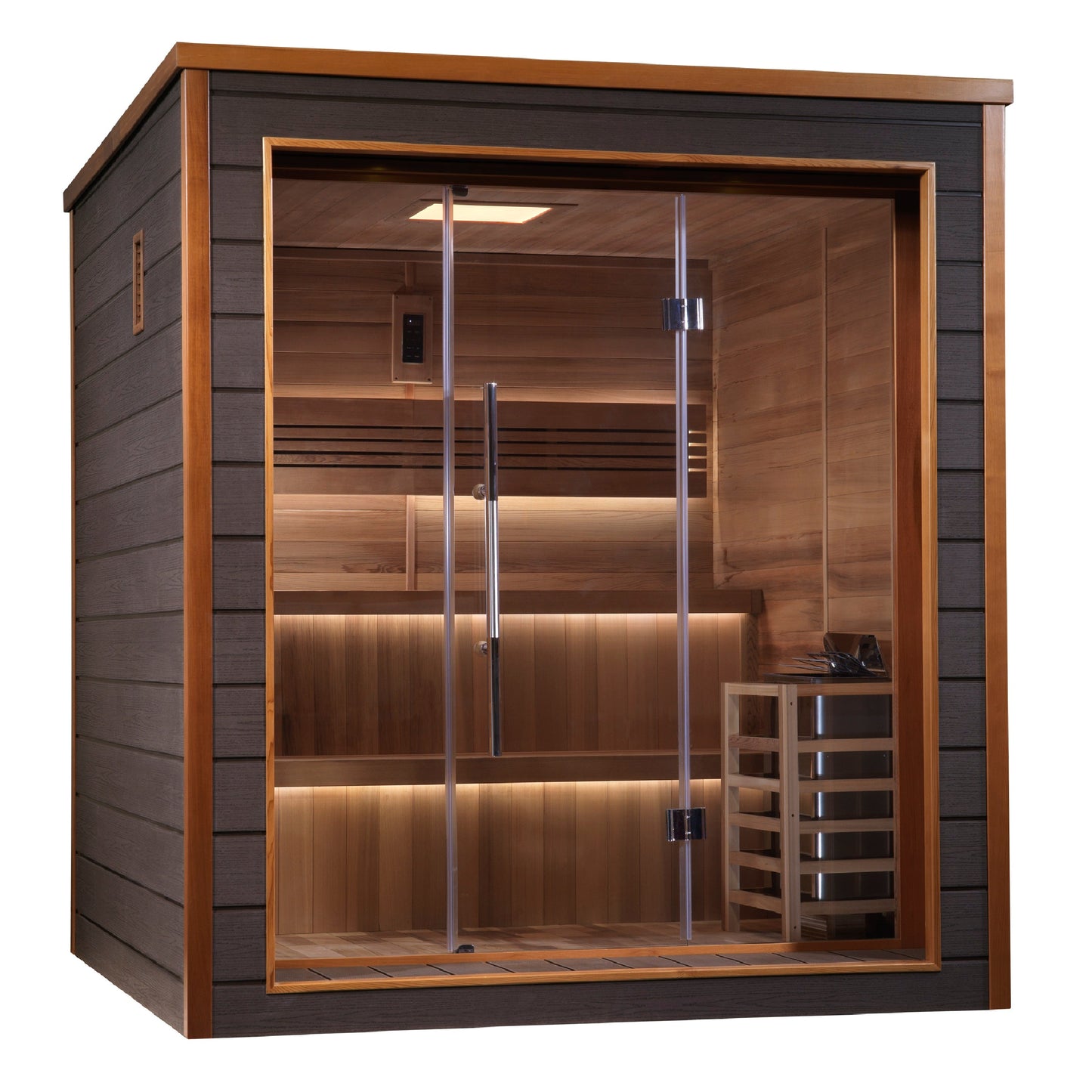 Golden Designs "Narvik" 2 Person Outdoor-Indoor Traditional Sauna  - GDI-8202-01