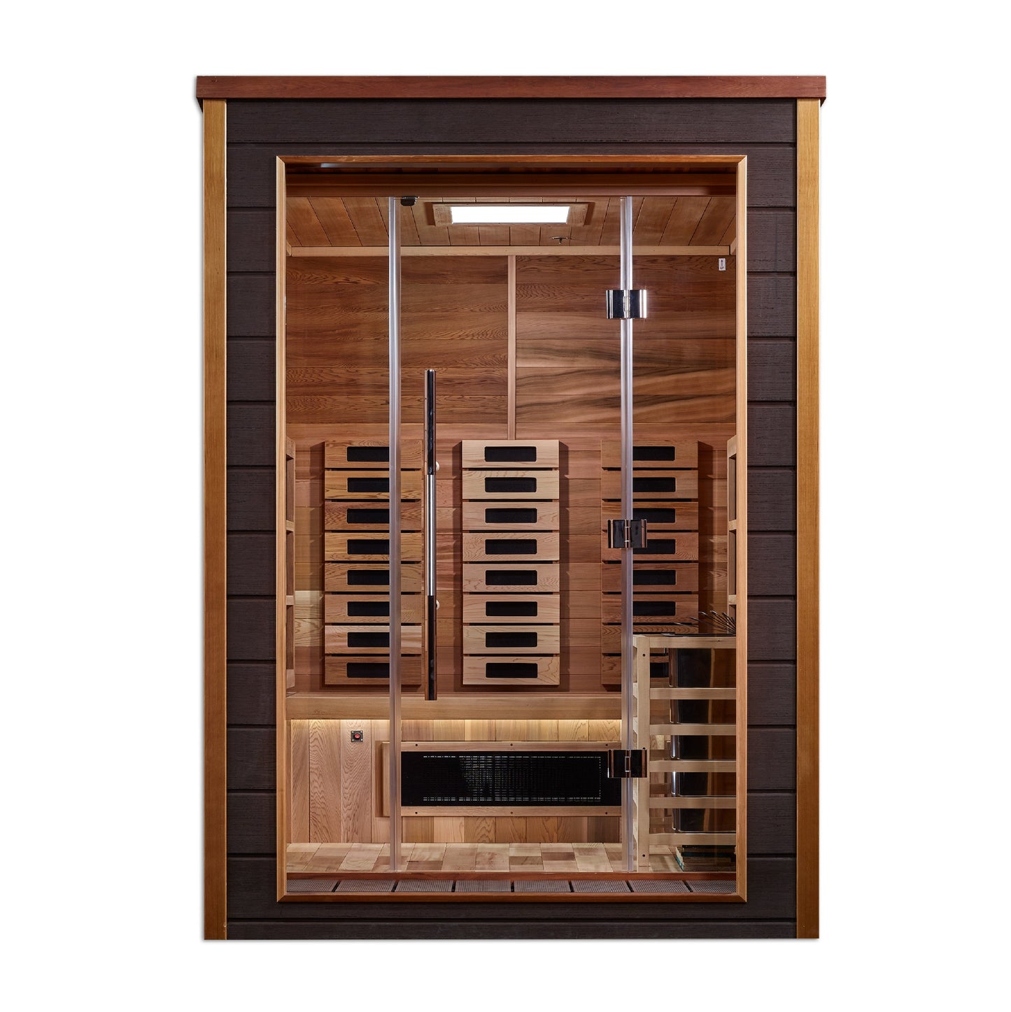 Golden Designs "Nora" 2 Person Outdoor-Indoor PureTech Hybrid Full Spectrum Sauna - GDI-8222-01