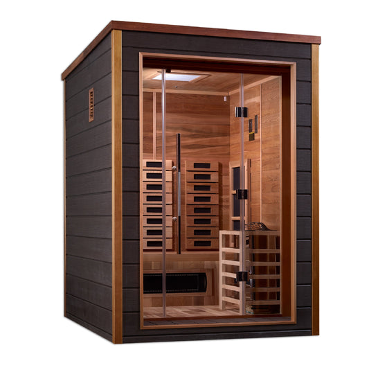 Golden Designs "Nora" 2 Person Outdoor-Indoor PureTech Hybrid Full Spectrum Sauna - GDI-8222-01