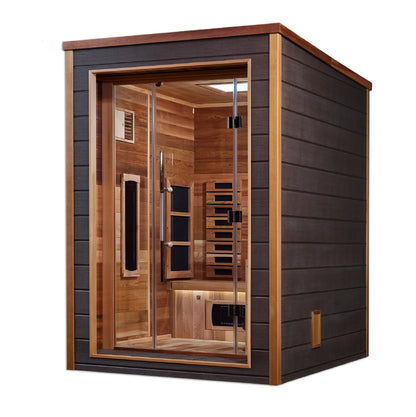 Golden Designs "Nora" 2 Person Outdoor-Indoor PureTech Hybrid Full Spectrum Sauna - GDI-8222-01