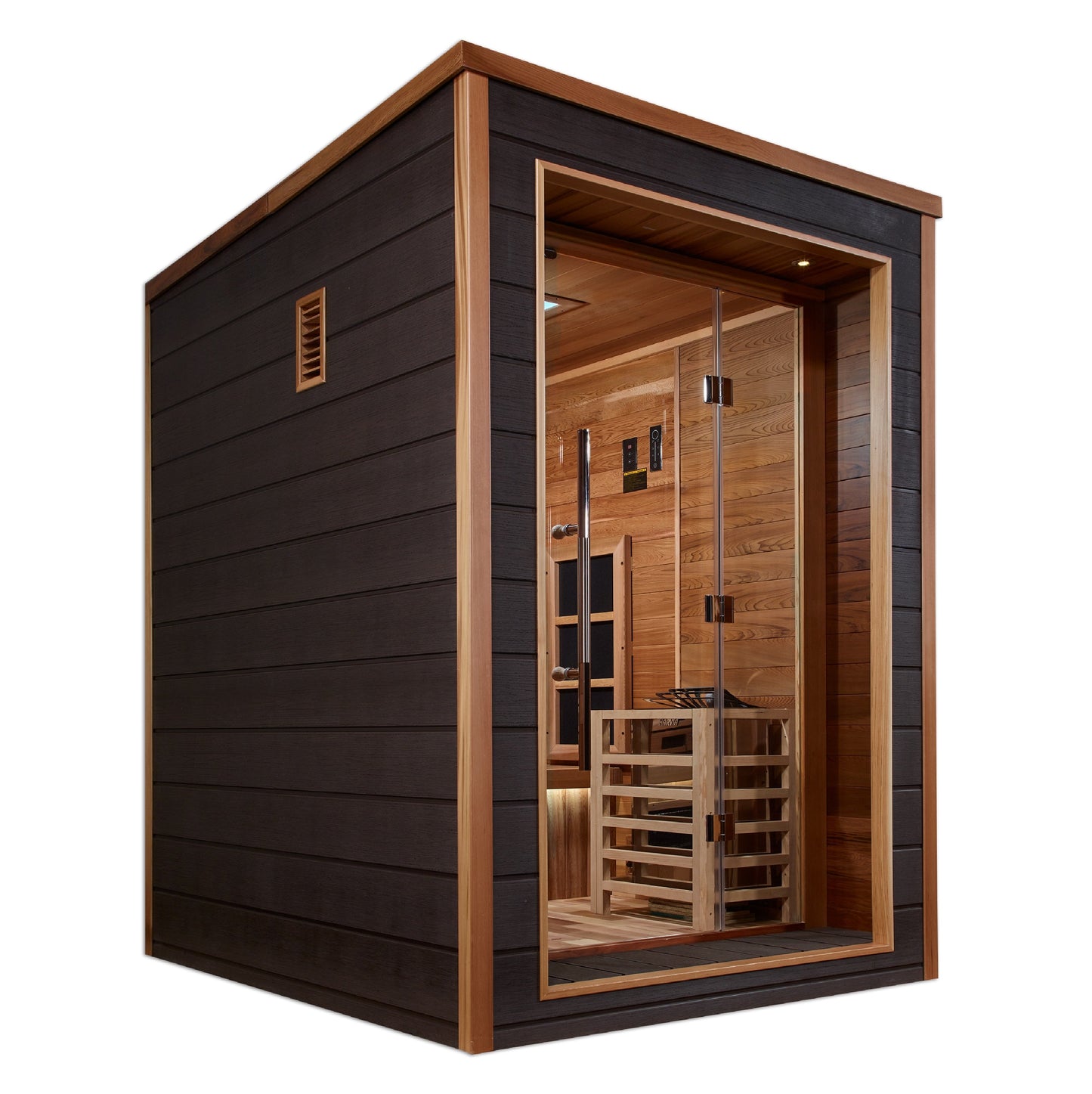 Golden Designs "Nora" 2 Person Outdoor-Indoor PureTech Hybrid Full Spectrum Sauna - GDI-8222-01