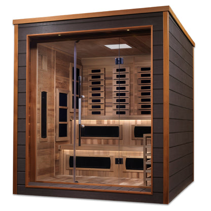 Golden Designs "Karlstad" 6 Person Outdoor-Indoor PureTech Hybrid Full Spectrum Sauna - GDI-8226-01
