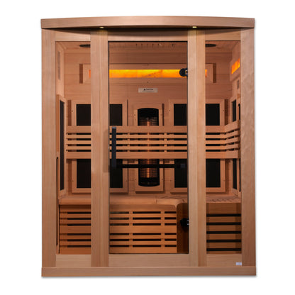 Golden Designs "Reserve Edition" 3 Person Near Zero EMF Full Spectrum with Himalayan Salt Bar - GDI-8230-01