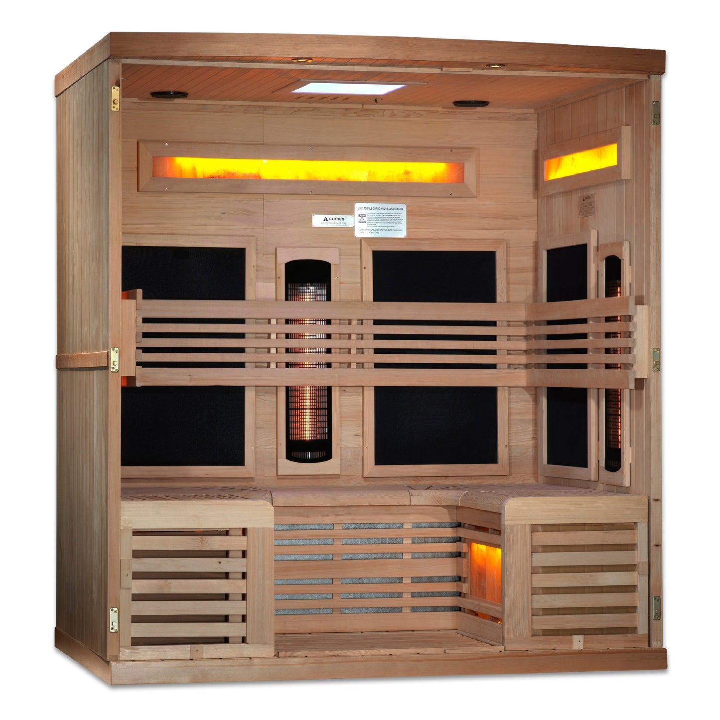Golden Designs "Reserve Edition" 6 Person Near Zero EMF Full Spectrum with Himalayan Salt Bar  - GDI-8260-01
