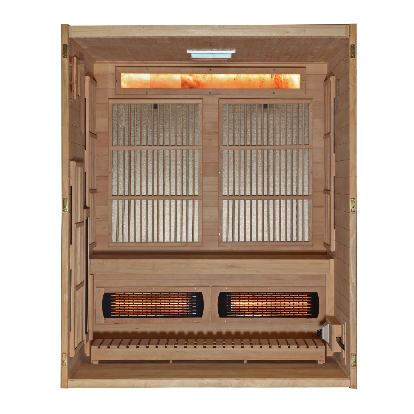 Golden Designs "Soria" 3 Person Hybrid Sauna (Indoor) Full Spectrum and Harvia Traditional Stove - GDI-8330-01