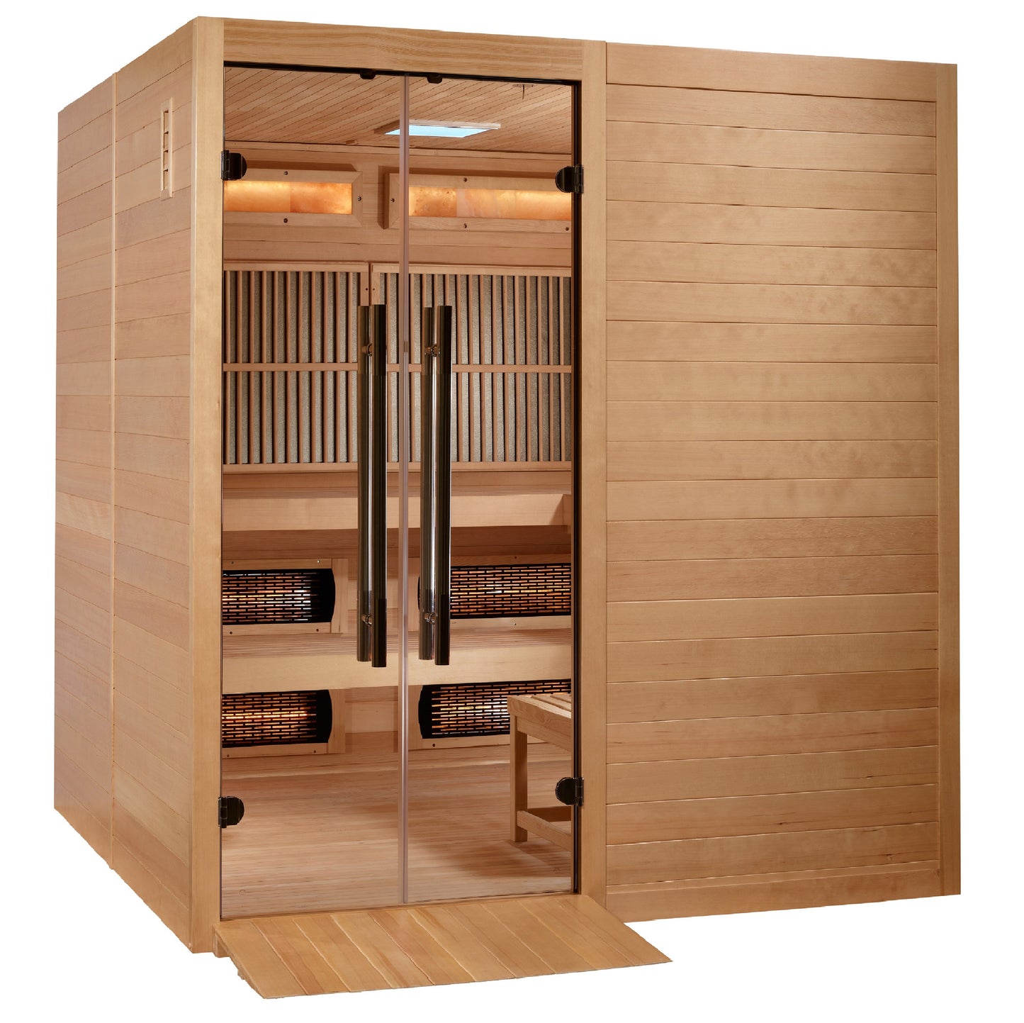Golden Designs "Toledo" 6 Person Hybrid Sauna (Indoor) Full Spectrum and Harvia Traditional Stove  - GDI-8360-01