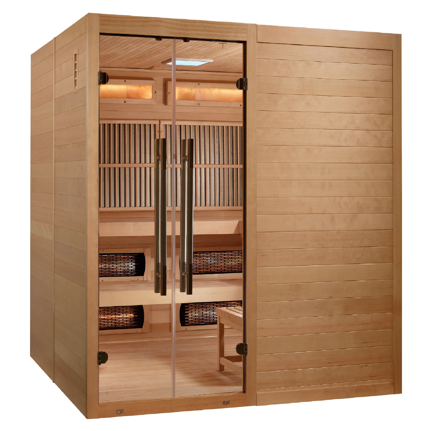 Golden Designs "Toledo" 6 Person Hybrid Sauna (Indoor) Full Spectrum and Harvia Traditional Stove  - GDI-8360-01