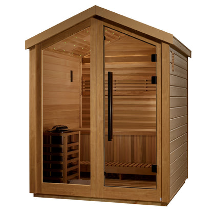 Golden Designs "Savonlinna" 3 Person Barn Outdoor Traditional Sauna  - GDI-8503-01