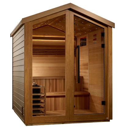 Golden Designs "Kaarina" 6 Person Barn Outdoor Traditional Sauna - GDI-8506-01