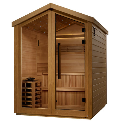 Golden Designs "Kaarina" 6 Person Barn Outdoor Traditional Sauna - GDI-8506-01