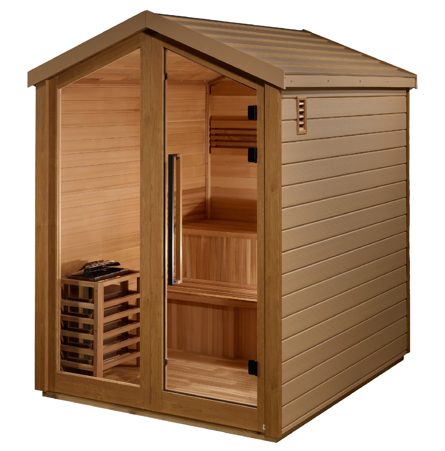 Golden Designs "Kaarina" 6 Person Barn Outdoor Traditional Sauna - GDI-8506-01