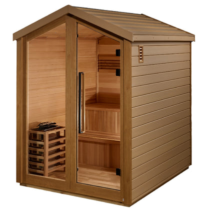 Golden Designs "Kaarina" 6 Person Barn Outdoor Traditional Sauna - GDI-8506-01