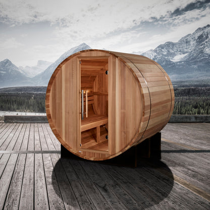 Golden Designs "St. Moritz" 2 Person Barrel Traditional Sauna - GDI-B002-01