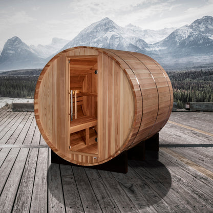 Golden Designs "Arosa" 4 Person Barrel Traditional Sauna  - GDI-B004-01