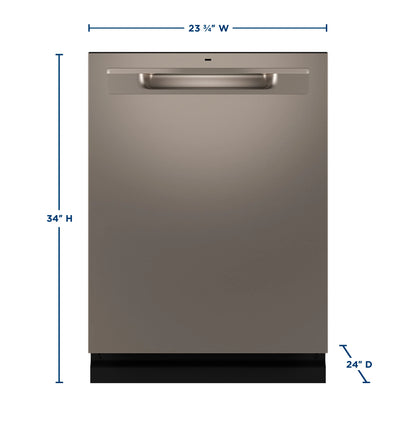 GE Appliances Fingerprint Resistant Top Control with Stainless Steel Interior Dishwasher with Sanitize Cycle Fingerprint Resistant Slate - GDP670SMVES